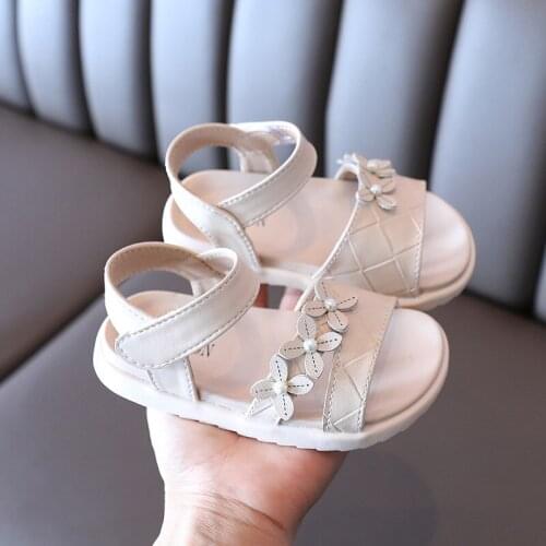 Summer 2021 New Girls Open-toed Baby Sandals Woven Hollow Princess Shoes Childrens Soft Bottom Toddler Shoes Flats Cute Wedding