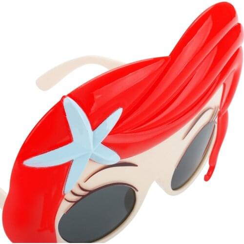 Red Hair Mermaid Glasses Adult Kid Birthday Halloween Party Joke Fun Fancy Dress