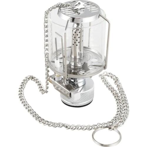 Mini Camping Lantern Gas Light Portable Tent Glass Lamp Butane 80LUX Light BL
