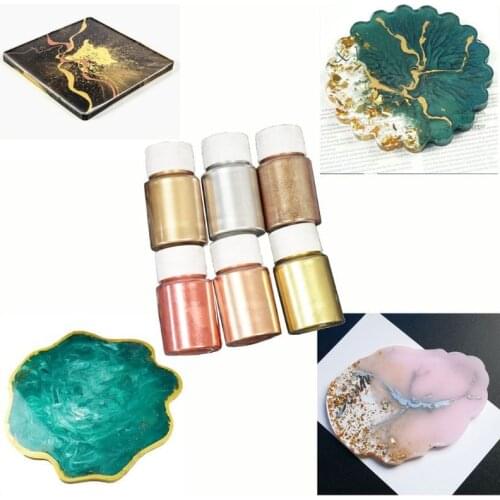 10g Metal Mirror Marble Metallic Resin Pigment Kit Pearl Powder Epoxy Resin Colorant Glitter Resin Dye Jewelry Making Tool