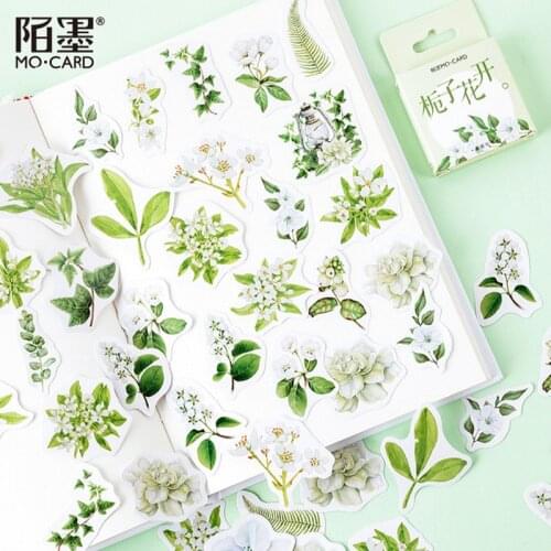 46 pcs/lot gardenia flower mini paper sticker decoration stickers DIY diary scrapbooking planner label sticker kawaii stationery