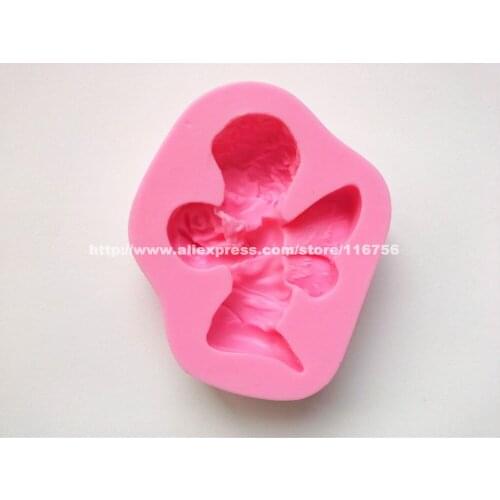 New! Free Shipping Little Fairy Shaped Silicone Mold Cake Decoration Fondant Cake 3D Mold Food Grade Silicone Mould 242