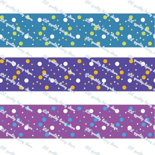 New design wavelet dots pattern printed grosgrain ribbon 50 yards gift wrapping diy bows christmas wedding derections ribbons