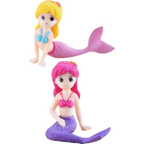 Sexy Mermaid Fairy Garden Miniatures Gnomes Moss Terrariums Resin Crafts Figurines For Home Decoration Mini Figures