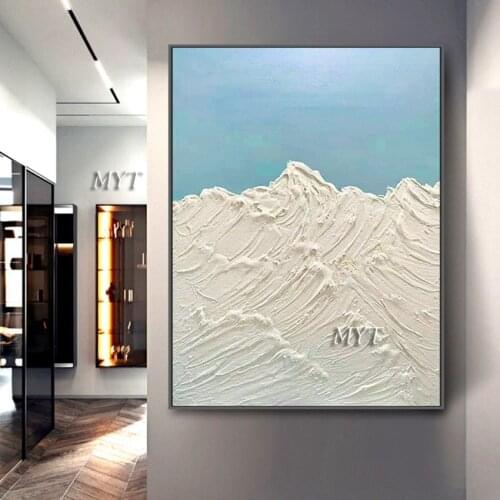 Heavy Textured Thick Acrylic Canvas Art Paintings Pure Hand Painted No Frame Wall Hangings Oil Painting For Hotel Decoration