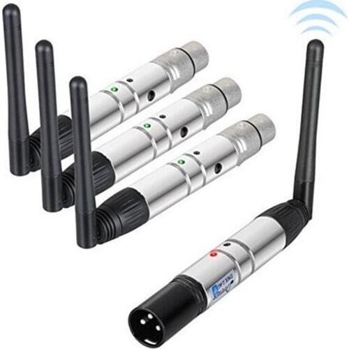 2pc Receiver+2pc transmoter 2.4G Wireless DMX512 Dfi DJ Wireless system for LED stage party DJ lighting 500m controller