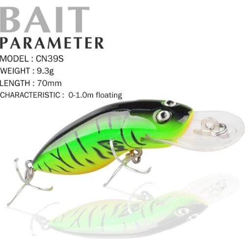 Lure 70mm/9.3g High Quality Minnow Hard Bait 0-1.0M Floating 3D Eyes Fishing Tackle Artificial Baits