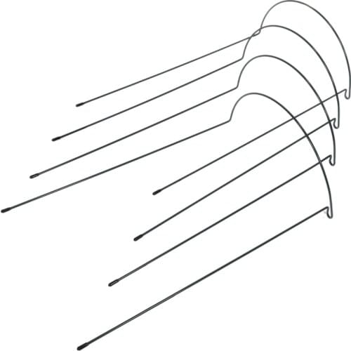 4 Pack Plant Support Stake Metal Garden Plant Stake Green Half Round Plant Support Ring Plant Cage Plant Support