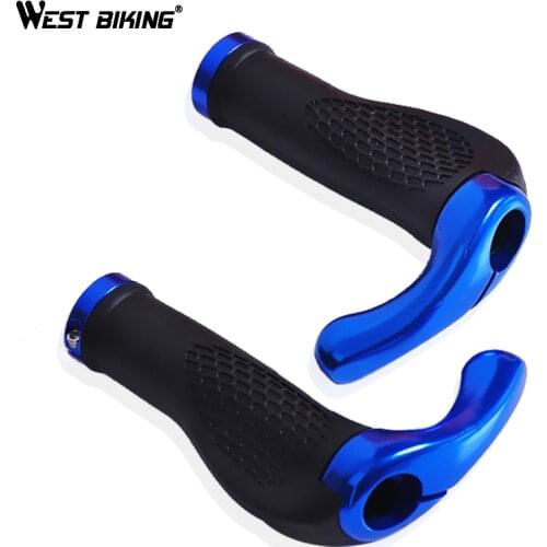 WEST BIKING Cycling Handlebar MTB Cycling Handlegrip Bicycle Rubber Cover Aluminum Alloy Lockable Bike Bicycle Bar Ends