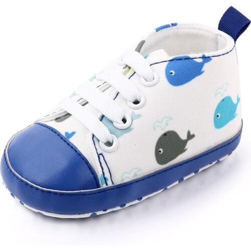 2021 Spring Autumn Baby Boy Girl Shoes First Walkers Cute Printed Canvas Moccasins Soft Sole Infant Newborn Toddler Crib Shoes