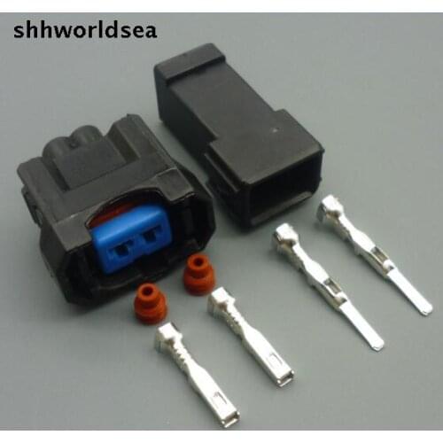 Worldgolden 5/30/100set 2.2mm male female 2Pin 1996-2002 for Honda accord Keihin oBD2 NH1 Fuel Injector Electrical Connector