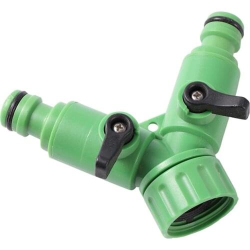 Pipe Fitting Y Splitter 2-Way Valve Adapter Agriculture Drip Irrigation Fittings 16mm Quick Connector Check Valve 1 Pc