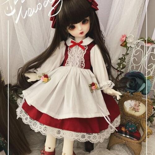 1/6 Blythe Dress BJD Dress 1/3 1/4 Bjd Doll Light White Vintage Dress for 1/6 1/4 1/3 BJD Giant Baby Doll Clothes for barbie
