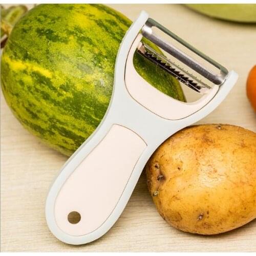 1PC 2 in 1 Julienne Peeler Vegetable Peeler Double Planing Grater Slicer Carrot Potato Grater Cutter Grinder Gadget OK 0765