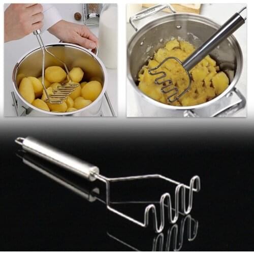 1PC Stainless Steel Potatoes Mud Pressure Mud Machine Potato Masher Ricer Fruit Vegetable Tools Kitchen Gadgets Accessories