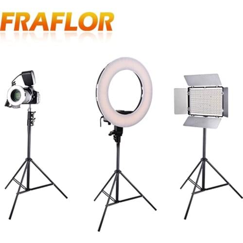 2M 1/4 Screw Fold Photography Photo Studio Aluminum Alloy Light Stand With 1/4 Screw Lightweight tripod for Softbox Video Flash