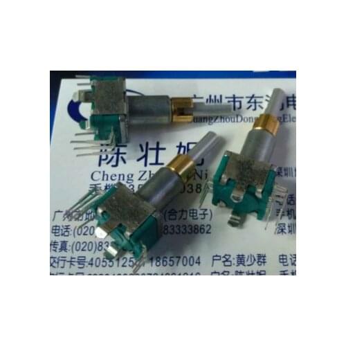 2PCS Double EC11EBB24C03 Double Encoder with Switch 30 Positioning 15 Pulse Point Handle 25mm