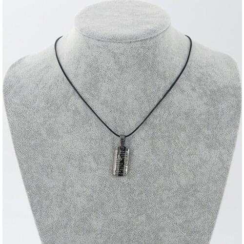 2016 New Arrive Charm Necklace Men Pendant Necklace Leather Chain Elegant Fashion Design Necklace stainless steel necklace