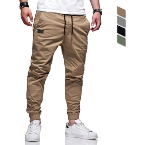 2021 Autumn Men Pants Hip Hop Harem Joggers Pants New Male Trousers Mens Joggers Solid Multi-pocket Pants Sweatpants M-3XL