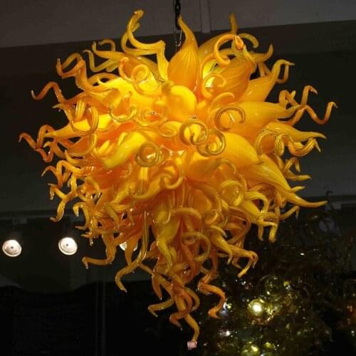 Antique Orange Chandeliers Lamps Lighting Murano Chandelier Deco Custom Decorative Blown Glass Pendant Lamp for Art Decoration