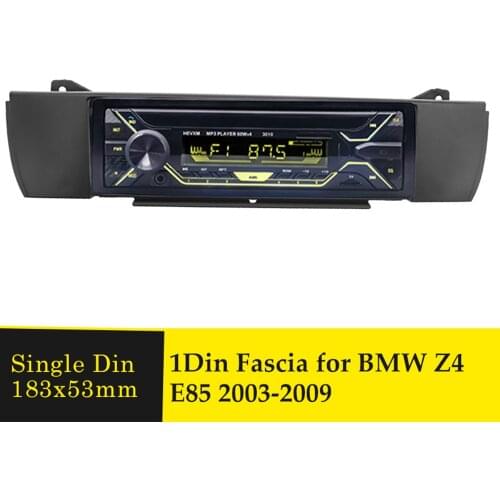 1DIN Car Radio Fascia for BMW Z4 E85 2003-2009 Audio DVD Player Stereo Panel Interface Dash Mount Trim Installation Kit Frame