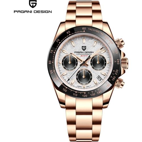 PAGANI DESIGN Mens Watches Stainless Steel Quartz Dress Wrist Watch Daytona Homage Chronograph Relogio Masculino 2020