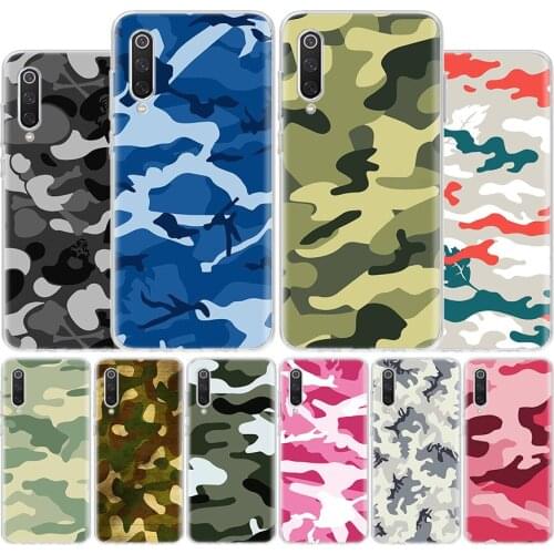 Camouflage Pattern Cover Phone Case For Xiaomi Note 10 Mi 11 9 8 CC9 5X 6X 9T 10T A3 Poco X3 NFC F1 Pro Lite + Coque A1 A2