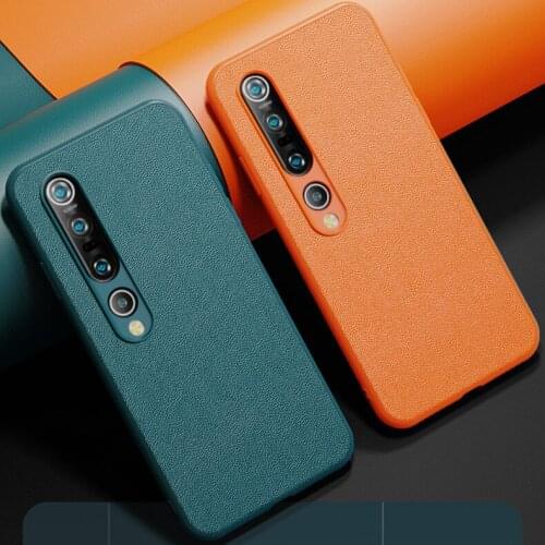 For Xiaomi Mi Note 10 Pro Mi 9T 9 Case Luxury PC Grain leather Matte protect Back Cover Case For Xiaomi Redmi Note 8 Pro K20 K30