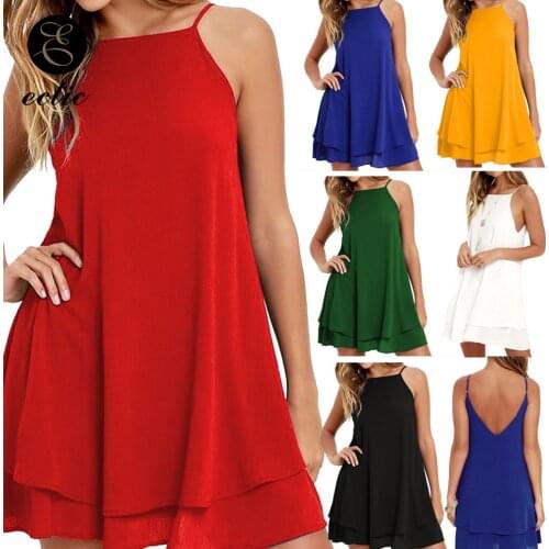 Летние трикотажные платья ECTIC China At AliExpress