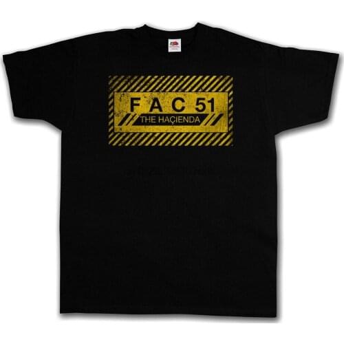 FAC 51 THE HACIENDA I T-SHIRT - Fac51 Club Factory Records Joy Division T-Shirt