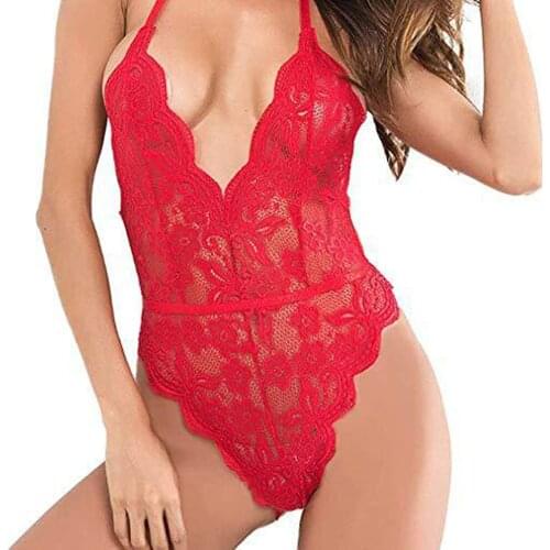 New Sexy Womens Lace Lingerie Romper Underwear Nightwear Bodysuit Thong Sleepwear Babydoll Sleeveless Jumpsuit