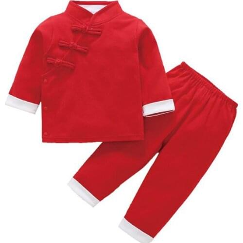 Chinese style newborn baby set boy and girl 2 piece suit 100% cotton good quality