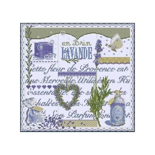 Laffy Lavender Series cross stitch kit Animal cotton thread Love lock canvas stitching embroidery