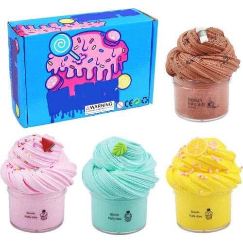 Hot Slime Supplies Fruit Kit Children Slime Toys Stress Anxiety Fidget Toy For Sensory Anxiety Cloud Slime Aromatherapy Pressure