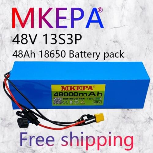 13S3P 48V 48000Ah lithiumion battery 1000w Lithiumion Battery Pack For Electric bicycle Scooter BMS+fuse device