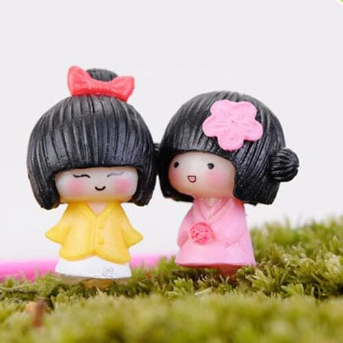 10Pcs Miniature Bonsai Pot DIY Craft Terrarium Figurine Kimono