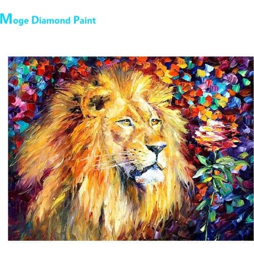 Male Lion Head Diamond Painting Oil Animal Round Full Drill Nouveaute DIY Mosaic Embroidery 5D Cross Stitch Home Decor Gifts