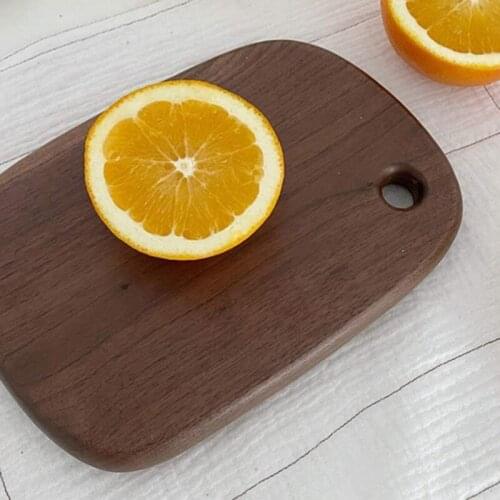 NHBR Chopping Boards Walnut Cutting Board for Household Solid Wood Cutting Board Fruit Cutting Board 22.5X12cm