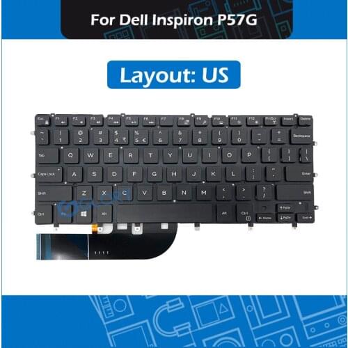 New Laptop US keyboard For Dell Inspiron P57G P57G001 P41F P41F001 7558 7568 Keyboard w/ backlit Replacement