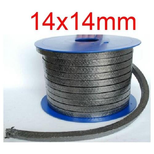 New 14x14mm 14mm graphite packing Graphite wire rod Expanded soft Flexible graphite wear-resisting heat-resistant