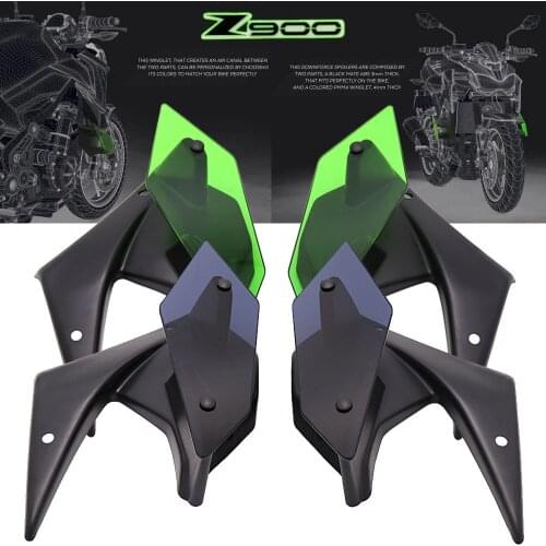 NEW Motorcycle Parts Side Downforce Naked Spoilers Winglet Fixed Wing Fairing Cover Fits For Kawasaki Z 900 Z900 2020 2021