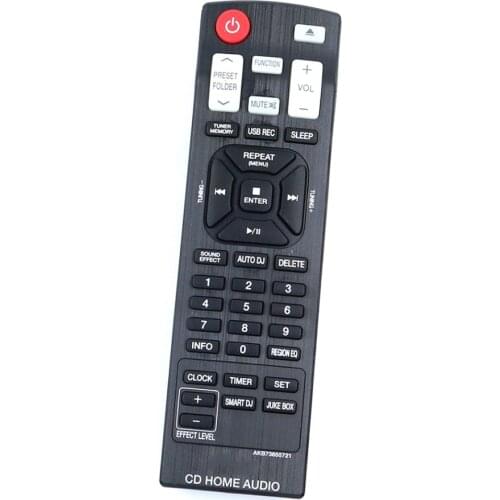 New AKB73655721 Remote Control fit for LG CD Home Audio CM8430 CM8530 CMS8530W CMS8530F
