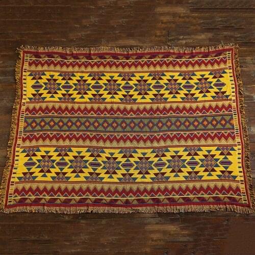 Europe Style Blanket for Couch Sofa Decorative Slipcover Traditional Stitching Travel Plane Blanket Healthy Mat in High Quality