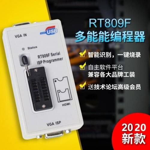 Original RT809F programmer +12 Adapters+sop8 IC clip+CD+1.8V / SOP8 Adapter VGA LCD ISP programmer adapter universal programmer