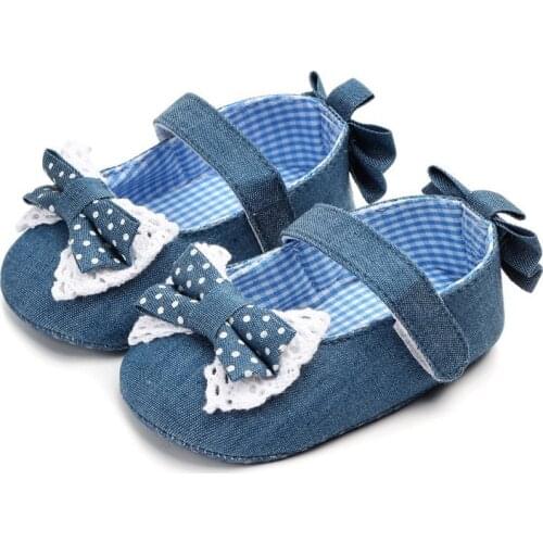 Baby Girls Breathable Shoes Sneakers Toddler Soft Soled First Walkers Casual Walking Shoe with Bowknot 2021