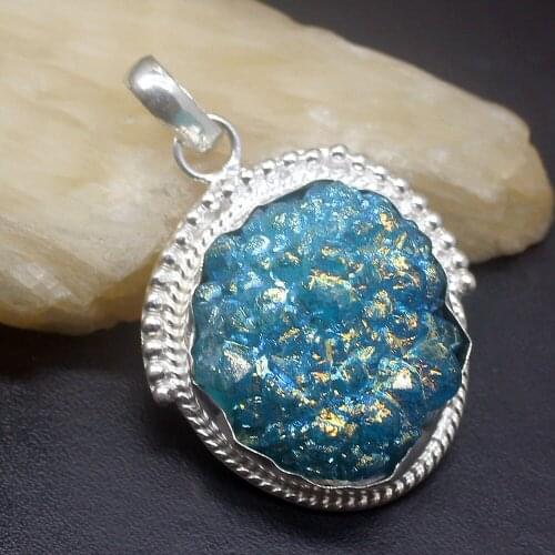 Gemstonefactory Jewelry Big Promotion 925 Silver Origin Natural Titanium Hot Sale Women Ladies Mom Gifts Necklace Pendant 0448