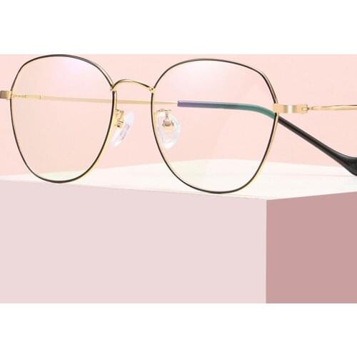 Full Rim Irregular Shape Metal Frame Glasses For Man and Woman Casual Large Frame Optical Spectacles