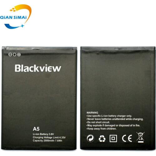 QiAN SiMAi 1PCS New 100% High Quality Blackview A5 Battery For Blackview A5 Mobile Phone + Track Code