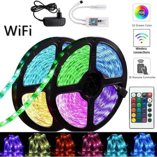 LED Lights Strips Bluetooth WIFI Controller Luces Led Strip RGB 5050 Night Lights Decoration BackLight For Room Ledstrips Lamp