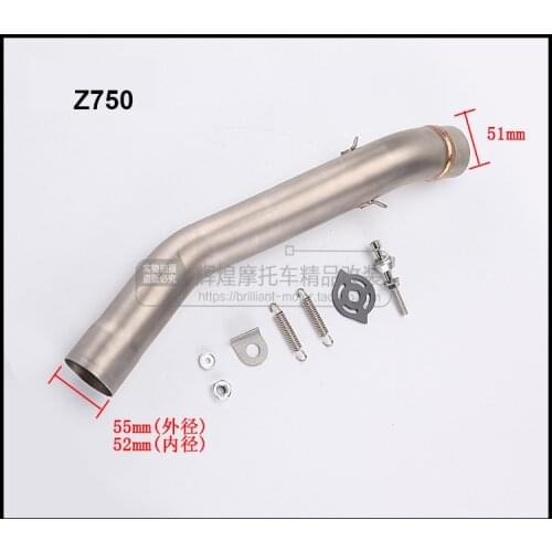Motorcycle Exhaust middle pipe Connect Pipe Muffler Escap link pipe middle section adapter pipe for kawasaki z750 Z800 Z 750 800